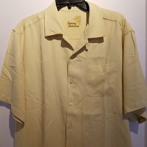 Tommy Bahama Medium Size Yellow Silk Shirt